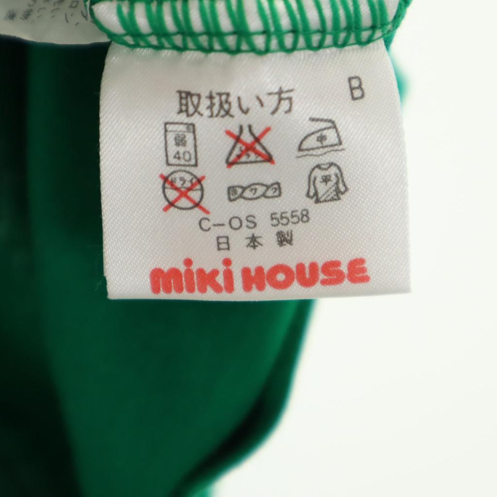 MIKIHOUSE Rückseitiges Logo Kurzarm Henry-Kragen T-Shirt M grün Herren Gebraucht