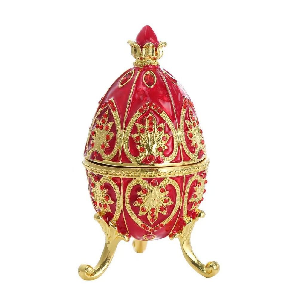 Russian Pelican Faberge Egg Box Ornaments With Rhinestone Decor For Gift Daily