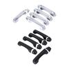 For Jeep Wrangler JL 2018+ ABS Silver/ Carbon Fiber look 10pcs Car Door Handle Cover Trim Styling decorative Accessories