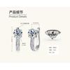 Silvere Glam New fashionable, simple and high-end moissanite earrings from Japan and South Korea, with slightly set pure silver cool ear buckles