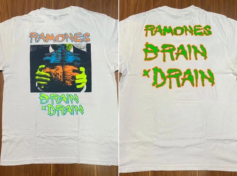 Ramones Brain Drain Tour 1989 T-Shirt Ramones T-Shirt 1989 Brain Drain Album XXXL