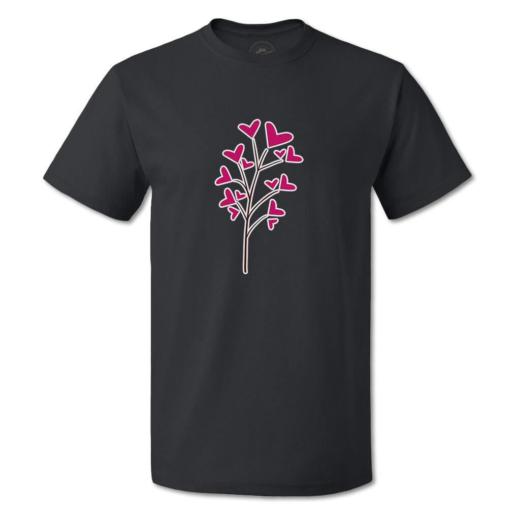 Funny Graphic T Shirts Heart Tree Holidays and Occasions Valentins Day Stem Top S