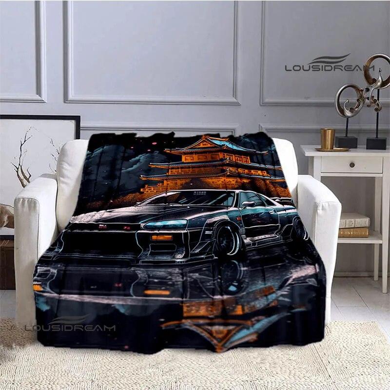 GTR Racing Retro Printed Blankets Warm Blanket Soft and Comfortable Home Travel Bed Blanket Picnic Blanket Birthday Gift