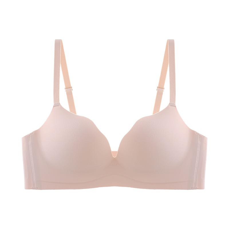 Women Seamless Push Up Gathering Shaping Anti Sagging Side Support Bra