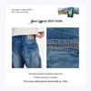 NVG·YOUNG Men's Distressed Tencel Denim Straight-Leg Jeans