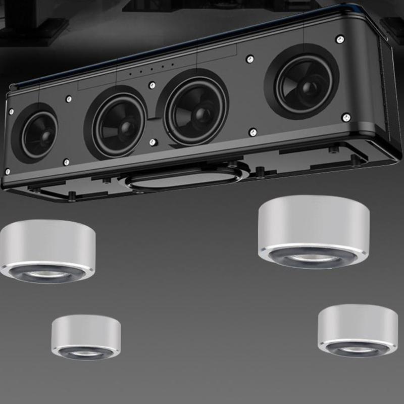 AntiVibration Audios Equipment Feet Aluminum Base Noise Reductions Spikes Feet Pad For HiFi Systems Vibration Dampening