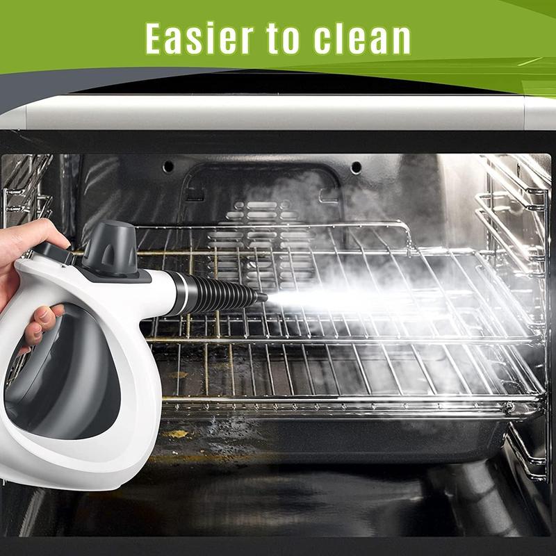Phueut Pressurized Handheld Multi-Surface Natural Steam Cleaner with 12 Pcs Replacement Parts , Multi-Purpose Steamer for Springtok , Home and Car