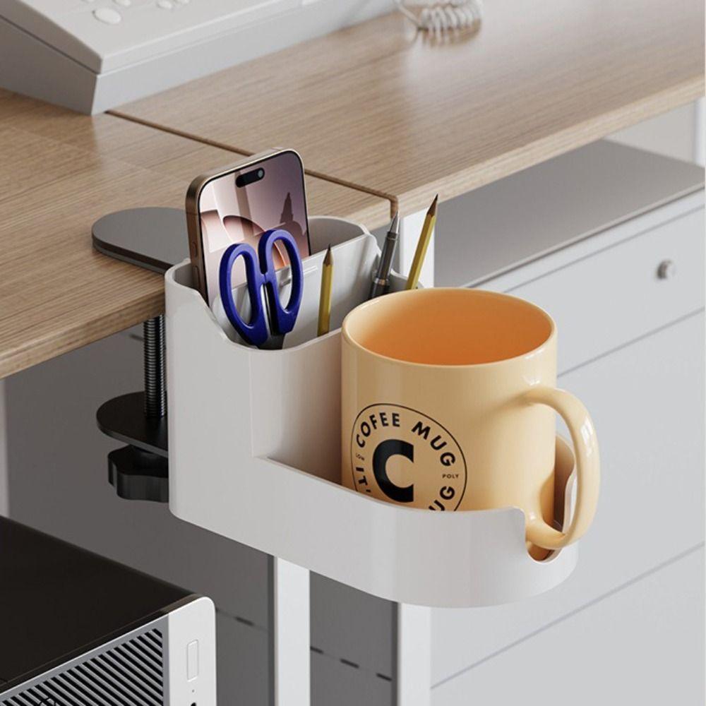 ABS Desktop Storage Box Height Adjustable Beverage Storage Rack  Under Desk Storage