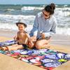 1PC Towel Blue Vintage Flower Drawing Art for Family Friend Quick-Dry Beach Towel For Yoga Tourism Beach GYM Camping Swimming