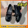 Black Single Shoes Women's Sweet Cool Gentle Shoes New Pure Desire Beautiful High Heel Bow Mary Jane Shoes
