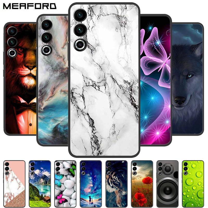 For Meizu 20 Case 6.55" Capa Silicone Painted Soft Black Cover for Meizu 20 2023 Covers Para Meizu20 Coque TPU Protective Shells