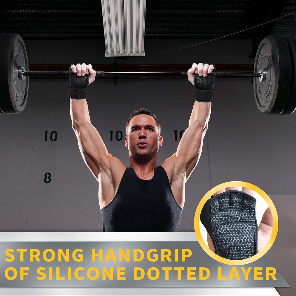 Men Women Gym Gloves Fitness Weight Lifting Wristband Shockproof Gloves Body Building Training Sports Exercise Cycling