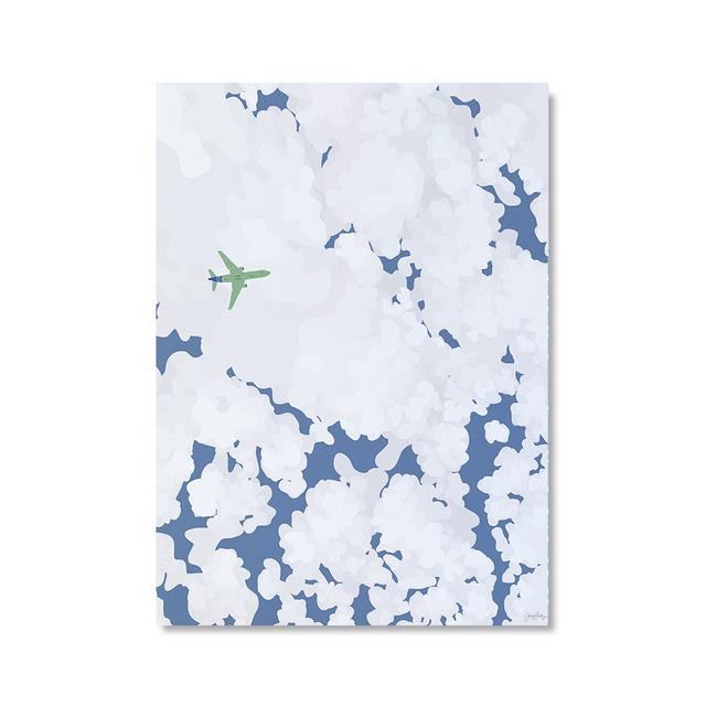 

Собака-чайка плавает на дамбе Художественная картина маслом Пляжный день Плакат и гравюра Девушка прыгает в плавании 21cm×30cm NoFrame