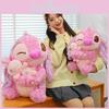 Pink Rose Stitch Plush Toy Stuffed Animal Doll Cartoon Decoration Kids Gift