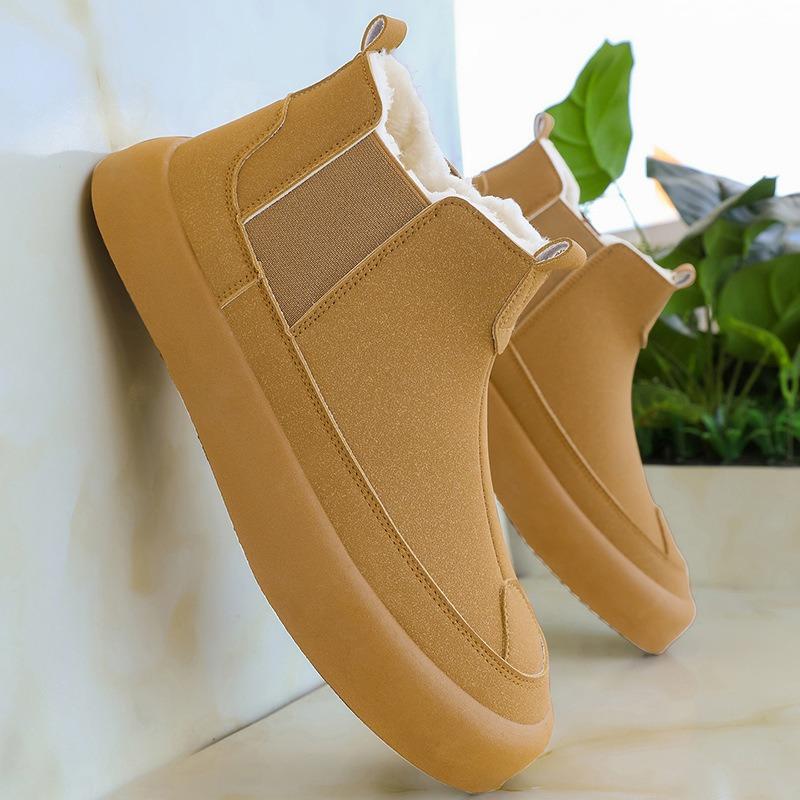 

Winter new warm men s snow boots fashion trend piled thickened cotton shoes men s shoes 46