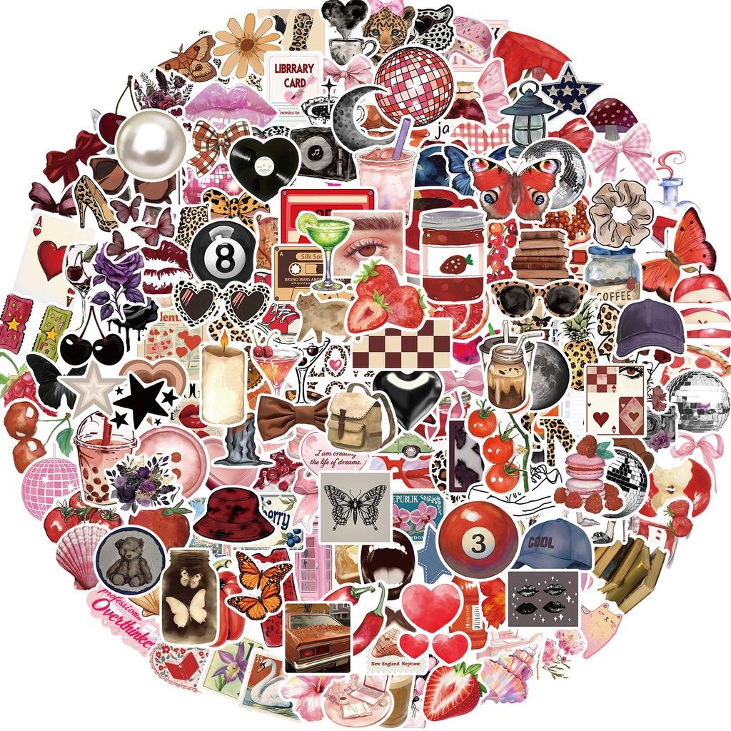 200 Pieces of Girl-themed Graffiti Stickers for Luggage, Skateboard, Water Bottle, and Waterproofing