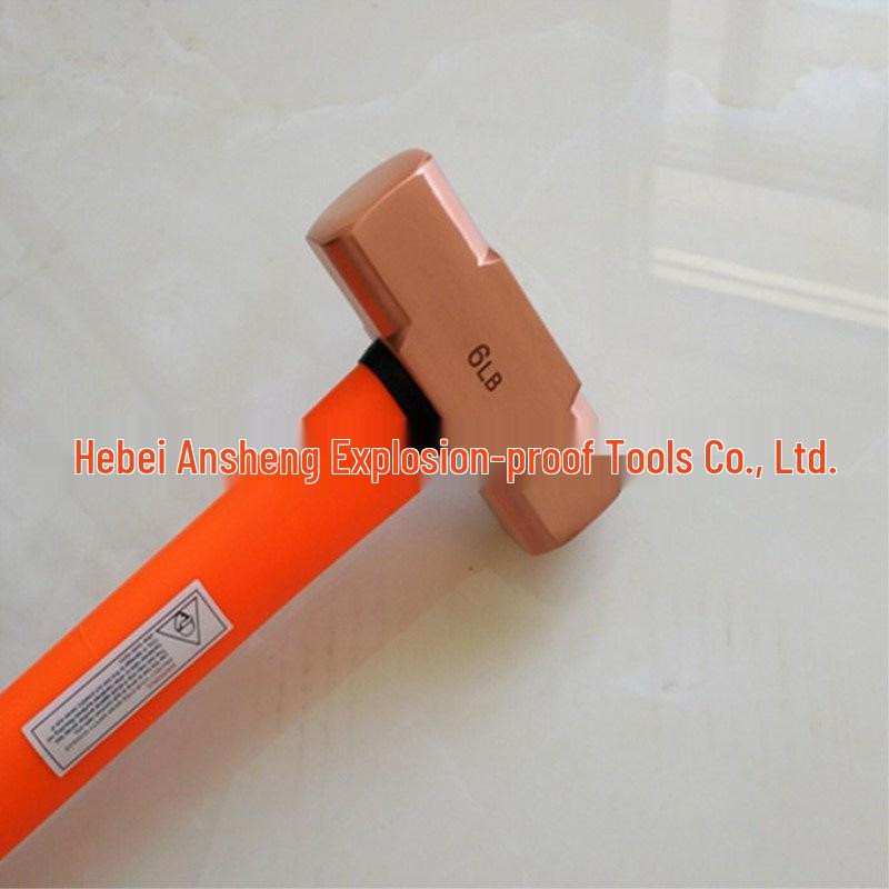 6LB Spark-Free Red Copper Octagonal Sledgehammer - Explosion-Proof Tool 0.5LB