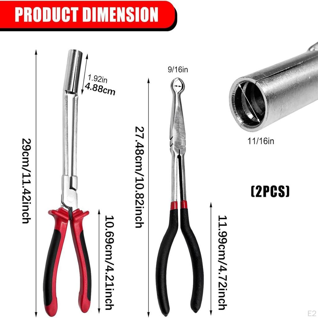 2x Automotive Spark Plug Removal Pliers Tools Connector Disconnect Plier Heavy Duty Practical