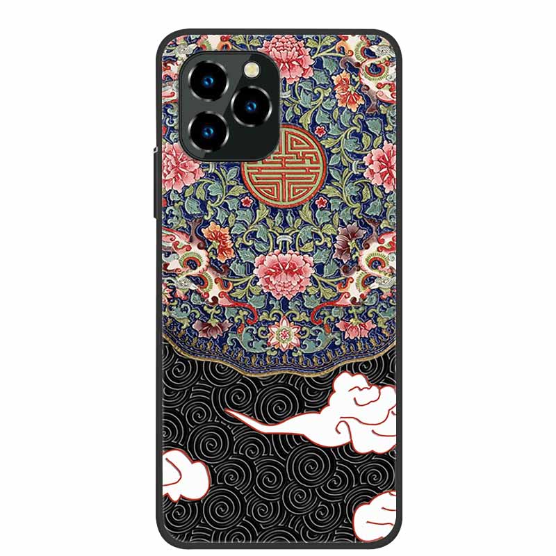 For Oukitel C21 Pro Case Luxury 3D Blossom Emboss Silicone Phone Case For C21pro Shockproof Coque Relief Flowers Funda Capa