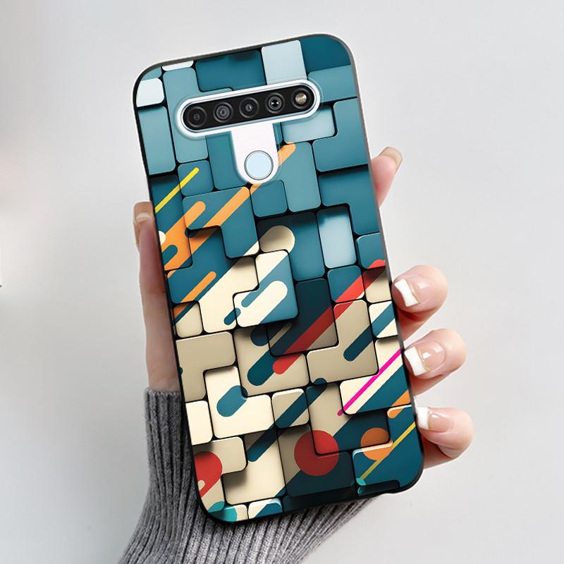 Luxury Cute Cool Boys Girls Case For LG K61 Q61 Q70 Phone Case Black Matte Soft Silicone Back Cover Protective TPU Bumper Shell