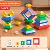 16PCS Pyramid  Building Blocks Assembly Puzzle Toys Intellectual Development Brain Teasers Stacker Toy Magic Tower