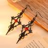 Meier Dark punk style diamond cross earrings and necklace women's halloween party earrings and necklace