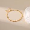Brass 18k Gold Plated Round Bead Minimalist Anklet For Women