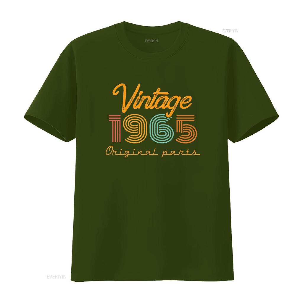 58th Birthday T Shirt Vintage 1965 for Retro vintage Washed Unisex fashion Versatile streetwear Soft Comfortable Stretched