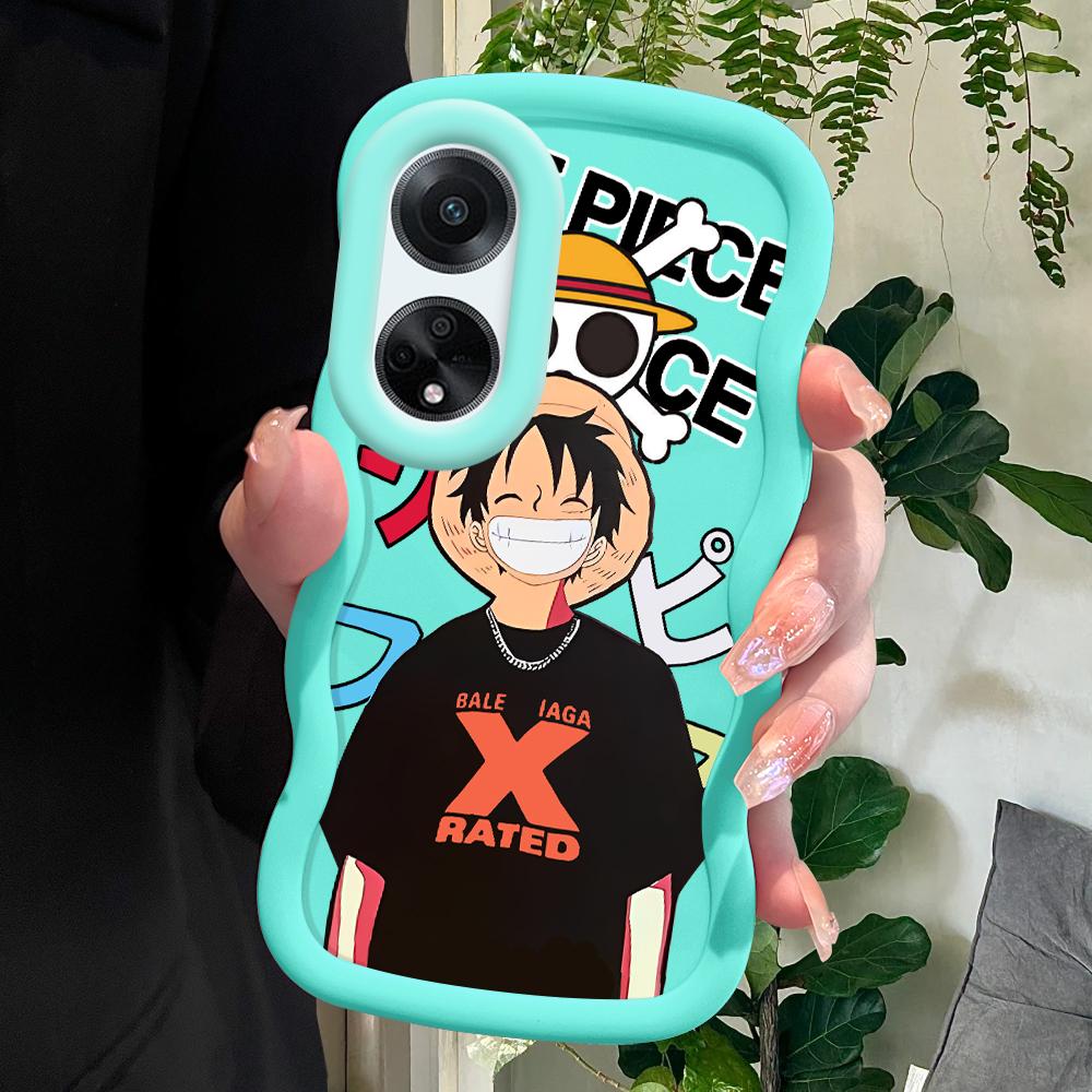 

Окрашенный узор Big Wave Edge Мягкий силиконовый материал Macaron чехол для телефона противоударный защитный резиновый чехол для OPPO Reno Realme Realme C2S синий