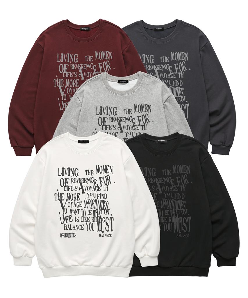 VANNWORKS Balance Typo Sweatshirt (Vls0079) Black (A Type)