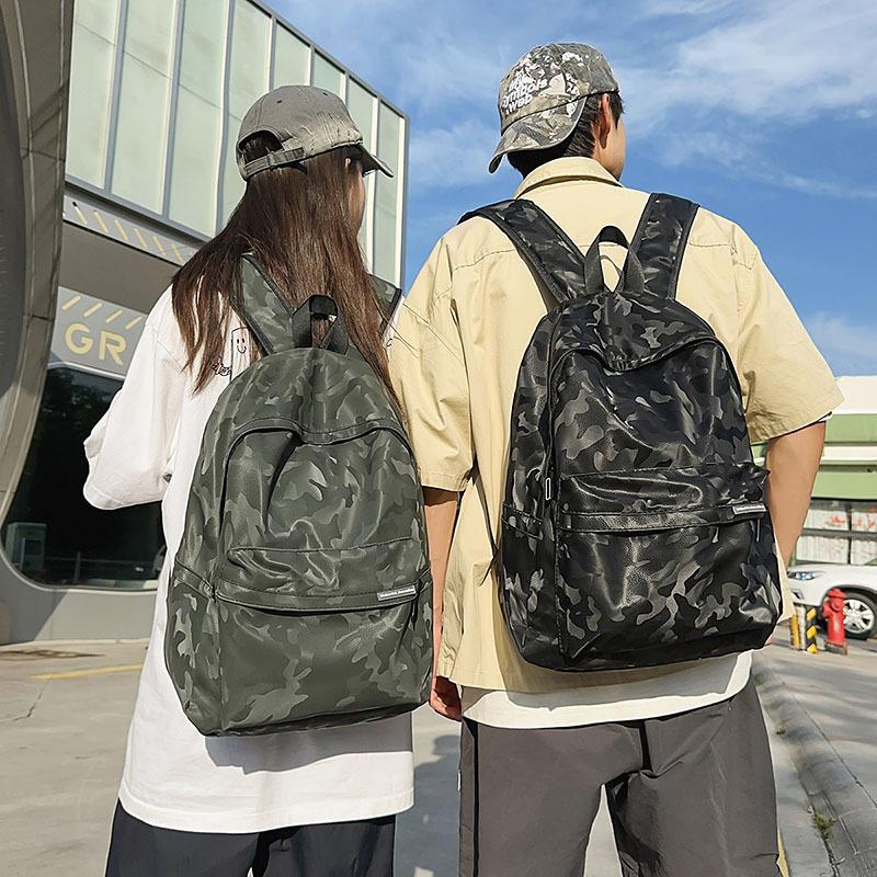 Camouflage backpack for men and women, lightweight waterproof large-capacitytravel backpack, junior high school student, high school student schoolbag