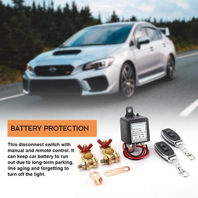 Kill Switch for Car Remote Battery Disconnect Switch 12V24V 200A Remote Control Anti-Theft Car