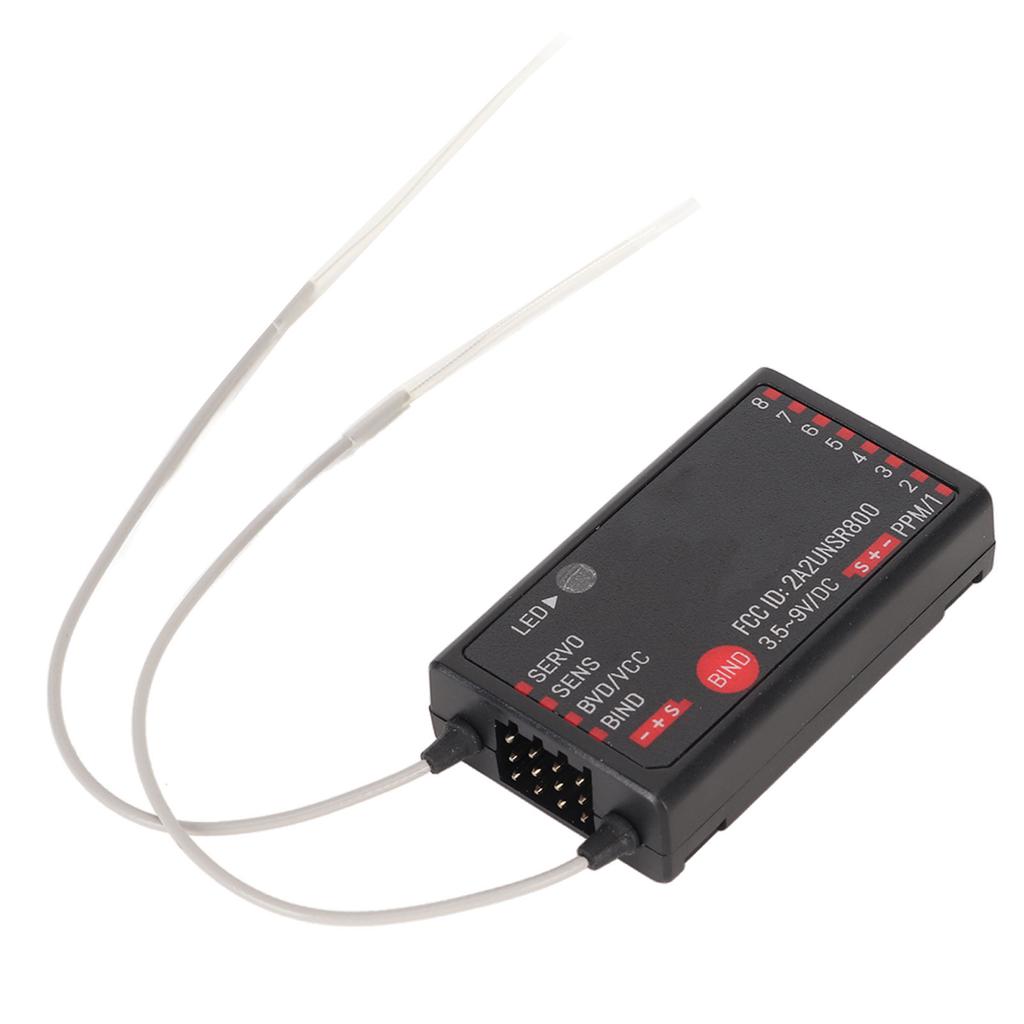 FS SR8 2.4GHz 8 Channel Receiver Double Antenna Bidirectional Receiver for RC Helicopters Engineering Vehicles