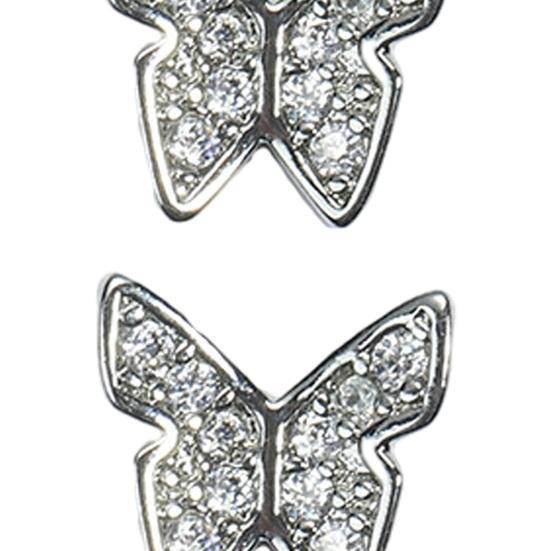 2 Pcs Nail Art Butterfly Zirconia Nail Charms Cubic Decors Nail Jewelry Decorations 3D