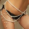 Elegant MultiLayer Pearls Fringe Waist Chain Belt Belly Chain Waist Decors For Women Party Body Jewelry Waist Accessory