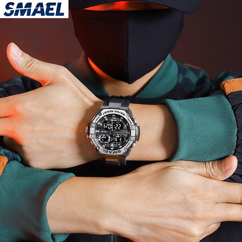 SMAEL 8066 Luxury Sport Men's Digital Watch with Stop Watch & Alarm Water Resistant Plastic Case