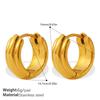 Fashion Vacation Geometric U-Triangle Earrings Gold Non-Fading Sun Style Commuter Earrings Women
