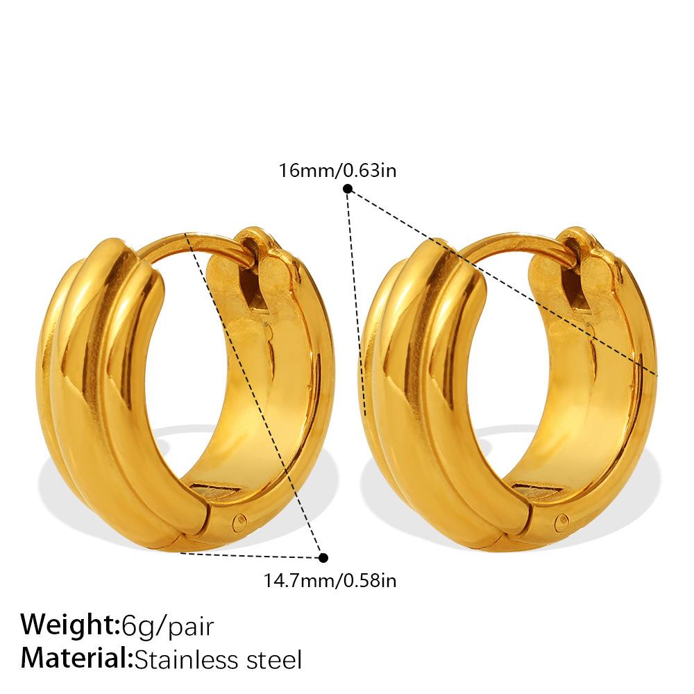 

European and American Fashion Vacation Style Geometric U-shaped Triangle Earrings Gold Does Not Fade Sun Shape Commuter Earrings Women 2026