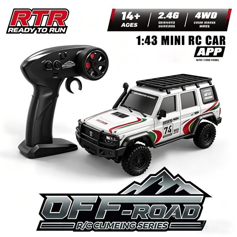 1:43 Scale Full-Size Off-Road Remote Control Car R4301-R4312 Four-Wheel Drive Climbing Car, A New Toy Suitable For Boys.