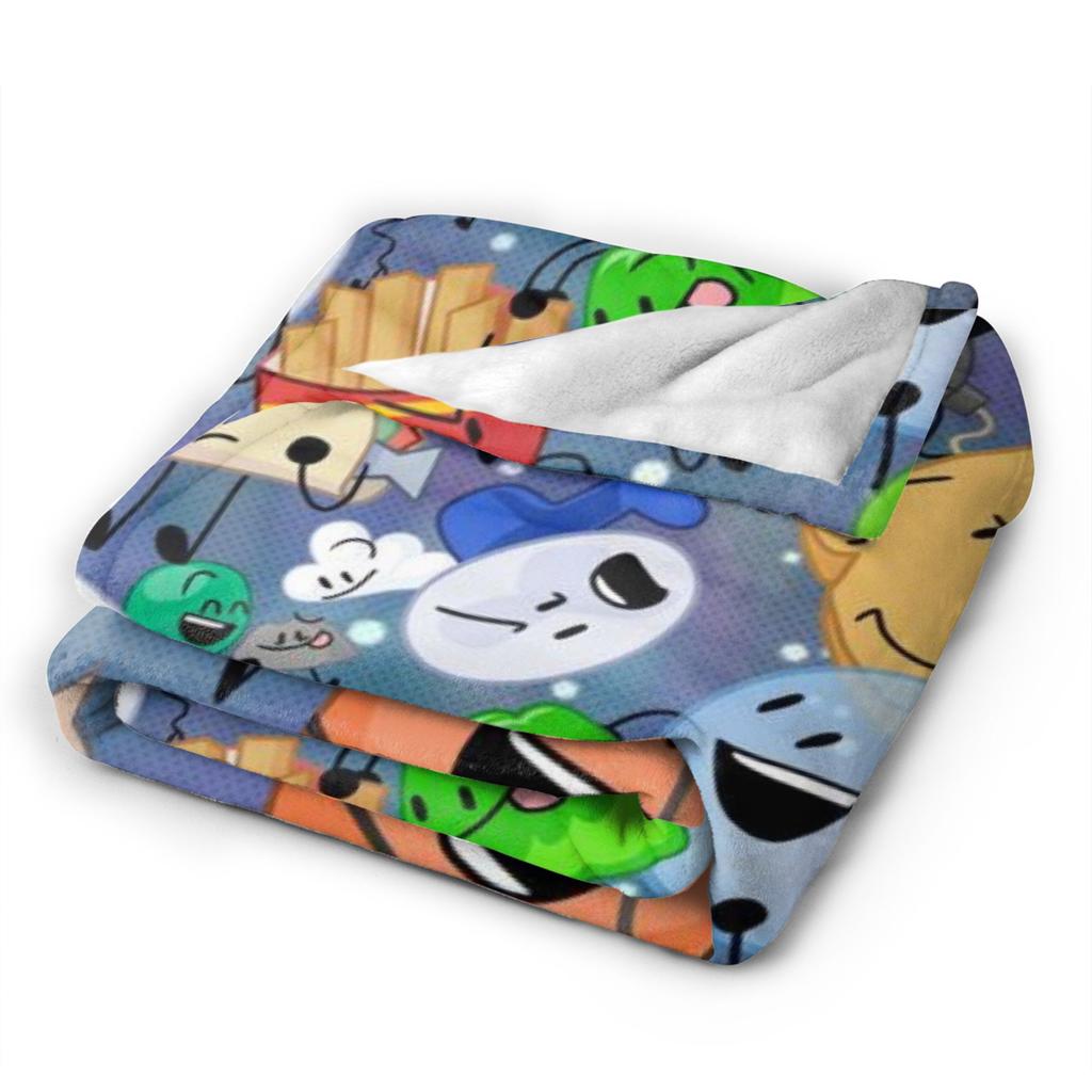 BFDI Throw Blanket Soft Novelty Blanket For Home Decor Travel Flannel Bedspread Bed Cover