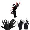 Halloween Lustige Handschuhe Gruselige Monster Maskierte Fäustlinge Krallenhandschuhe Cosplay Zubehör für Kostümpartys