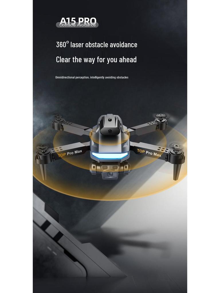 A15 Pro Folding Drone with Obstacle Avoidance and Remote Control