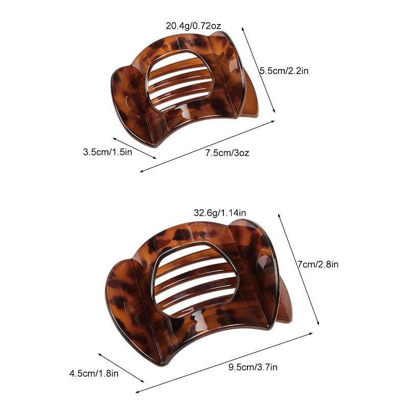 Flat Round Hair ClipsLarge Hairpin At The Back of The Head High-end Semi-tied Shark Clip Hair Accessory