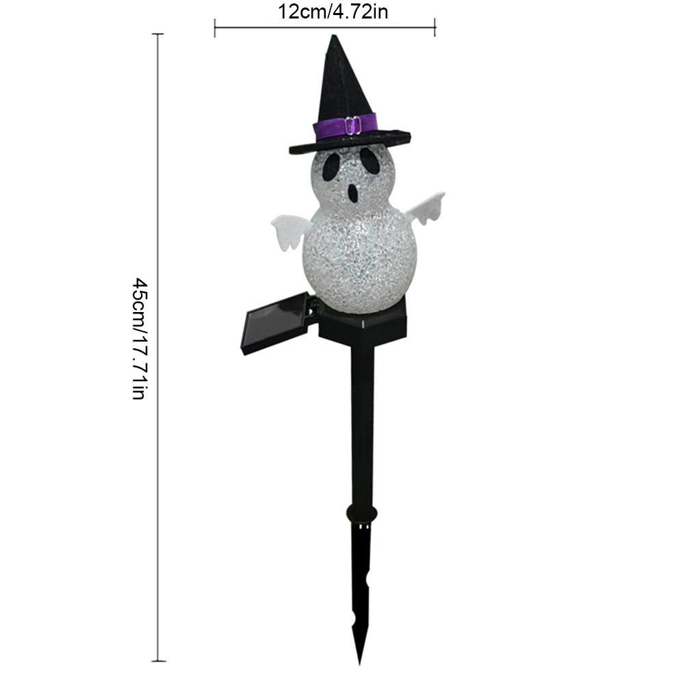 Outdoor Halloween Ghosts Pathway Light Waterproof Solar Pumpkin Stake Light for Christmas Halloween Party Decoration Night Light