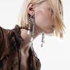 Boucles d'oreilles pendantes doubles à franges de luxe de niche Mode Simples Boucles d'oreilles Strass Perle Sens du Design Accessoires Bijoux de Banquet