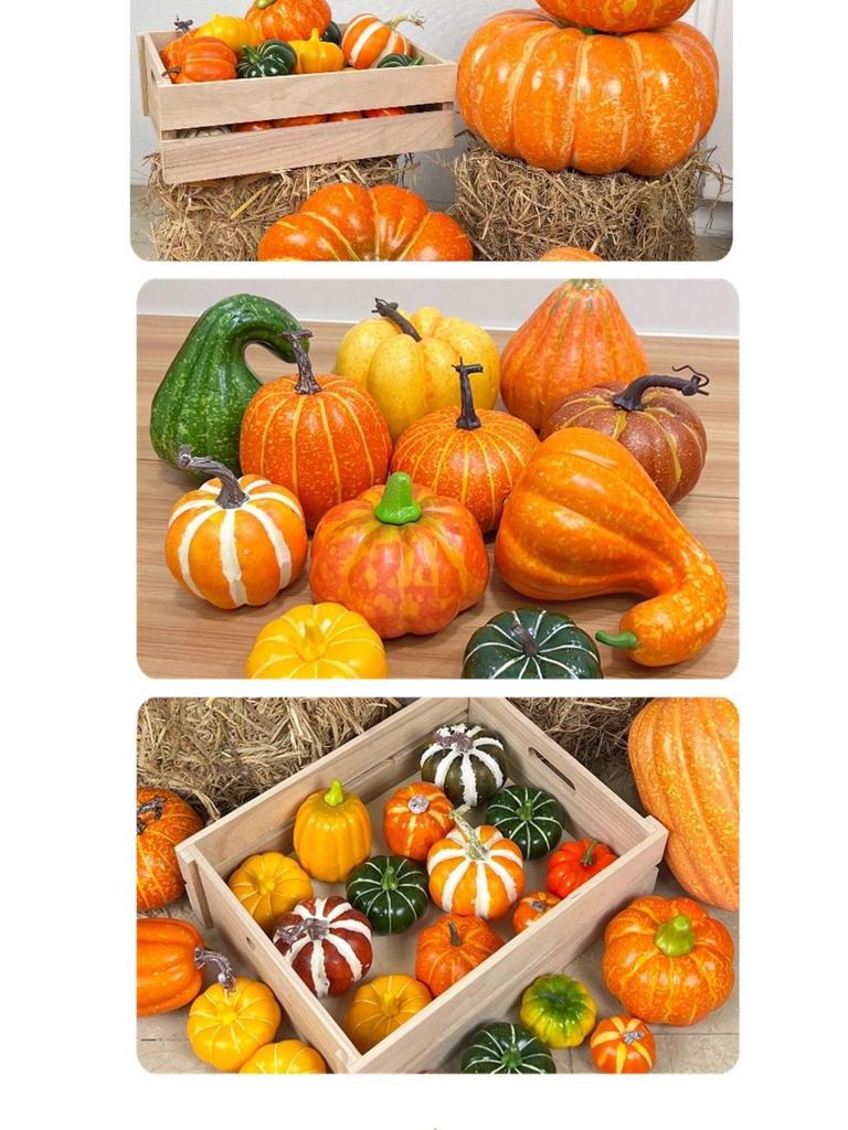 Pumpkin Harvest Festival Props: Farmhouse Halloween Decoration for Mall Displays and Room Ornaments