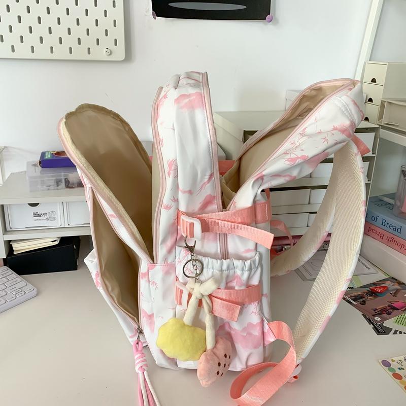 Студенческий школьный рюкзак женский большой вместимости с принтом рюкзак для учеников — фото 15