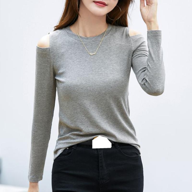Spring Women's Sweater  Solid Color Basic White S-3XL Slim Fit Jumper Korean Style Hollow Out Pullovers Top Tee