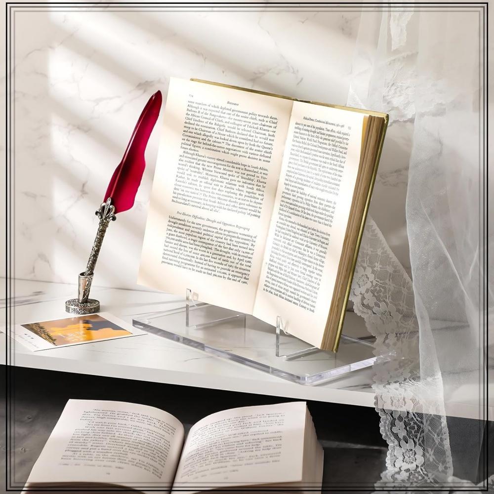 Fotorahmenständer aus Acryl, große Größe, transparenter Display-Halter für Bücher, Teller, Bilder, Kunstwerke, stabiler, rutschfester Sockel