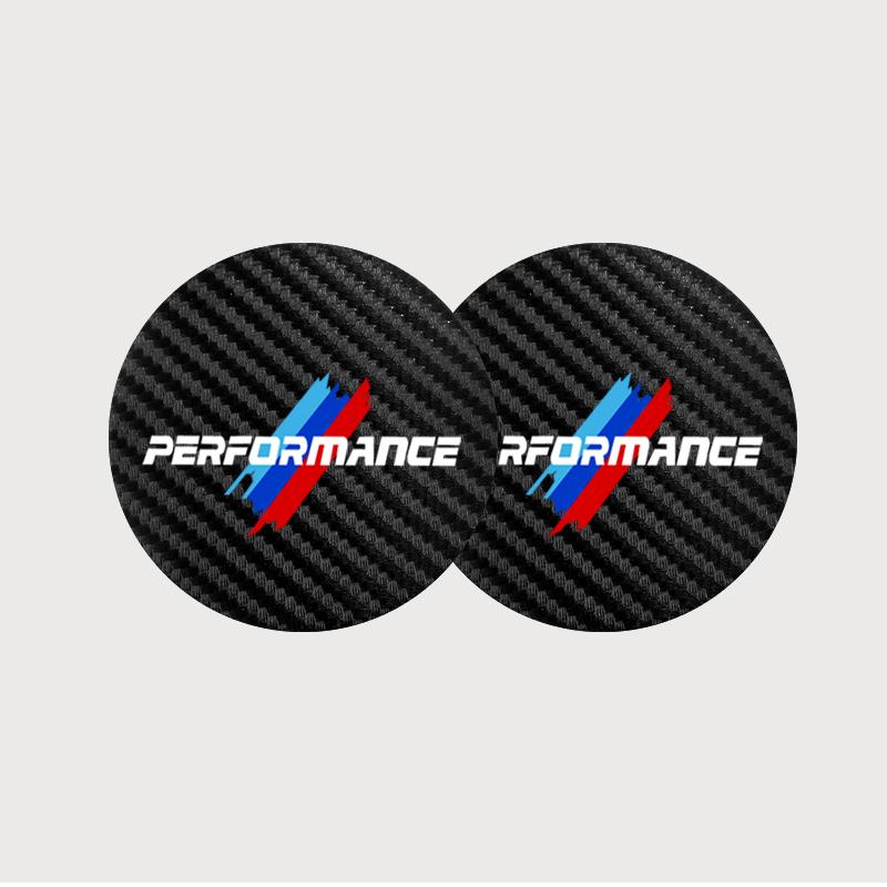 2Pcs Car Coaster Water Cup Mat Non-Slip Pad For BMW E91 E28 X3 X1 Performance F30 F40 F10 E90 F20 E46 E60 E70 E39 E36 E87 X7 E92 KS6
